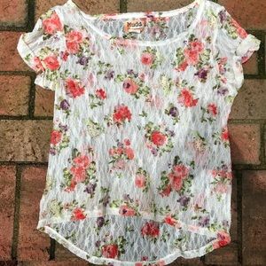 Mudd Lace Floral Blouse